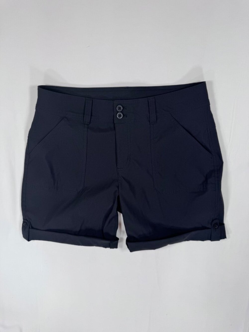 Eddie Bauer Horizon Shorts Black Women 8 Hiking Outdoor Gorpcore Utility